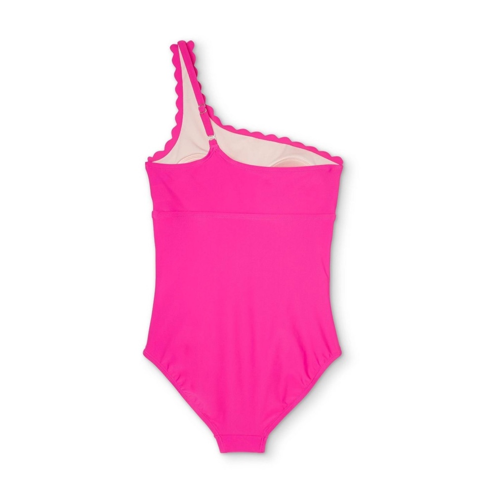 Kona Sol Scallop One Shoulder One Piece Swimsuit - Picture 6 of 7